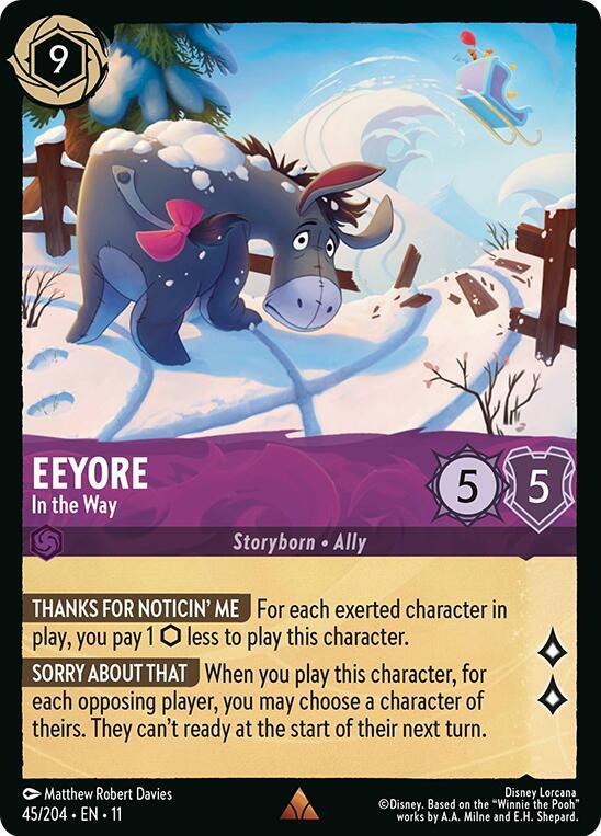 Eeyore - In the Way 45/204 card from Winterspell