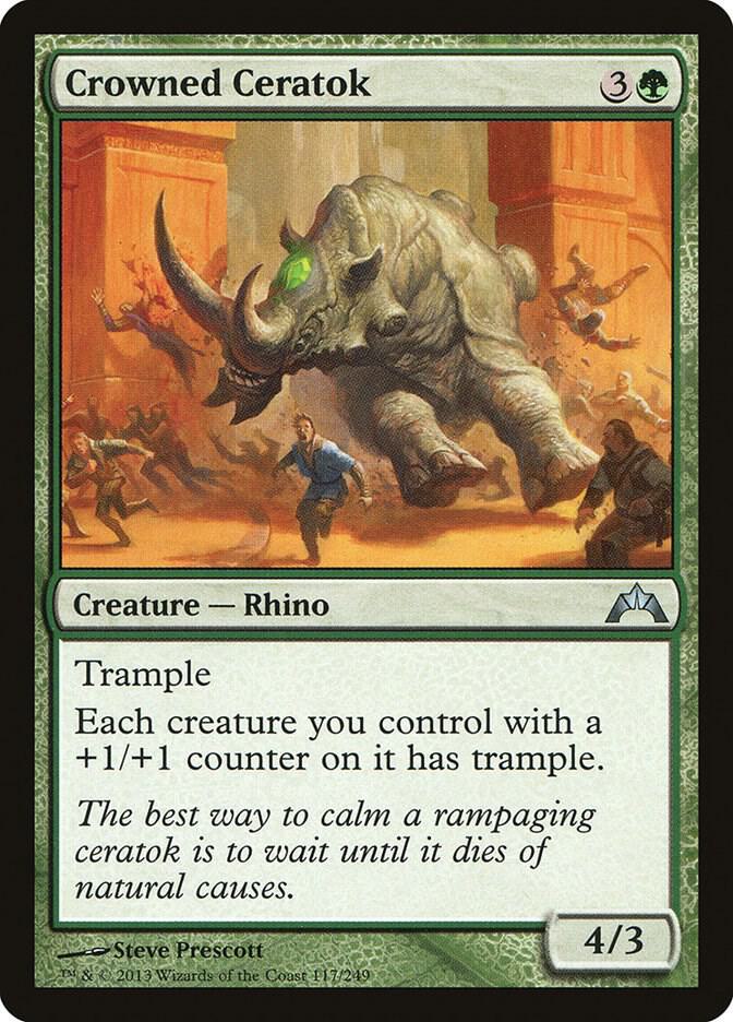 Crowned Ceratok 117 card from Gatecrash