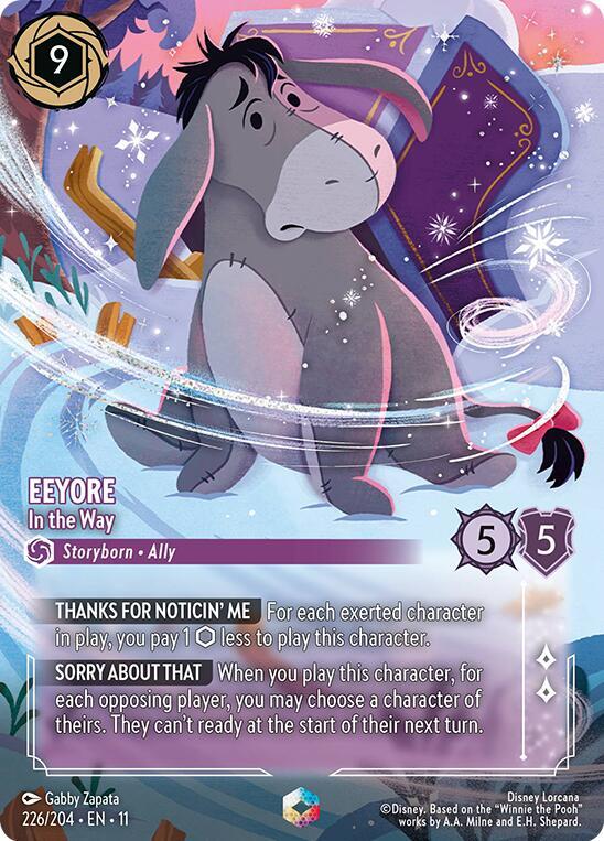 Eeyore - In the Way (Enchanted) 226/204 card from Winterspell