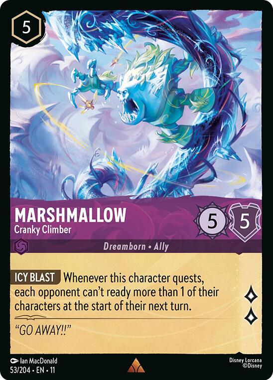 Marshmallow - Cranky Climber 53/204 card from Winterspell