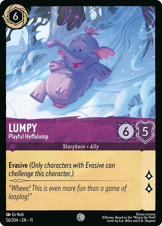 Lumpy - Playful Heffalump 56/204 card from Winterspell