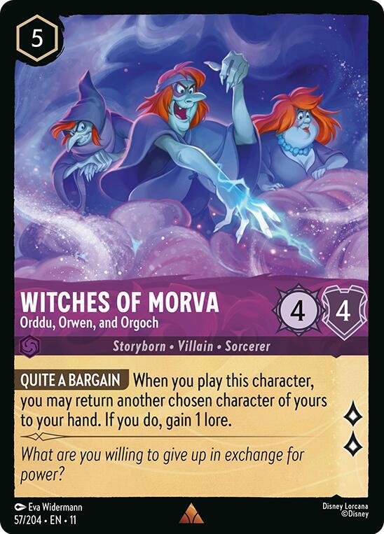 Witches of Morva - Orddu, Orwen, and Orgoch 57/204 card from Winterspell