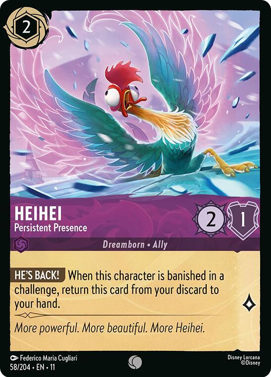 HeiHei - Persistent Presence 58/204 card from Winterspell