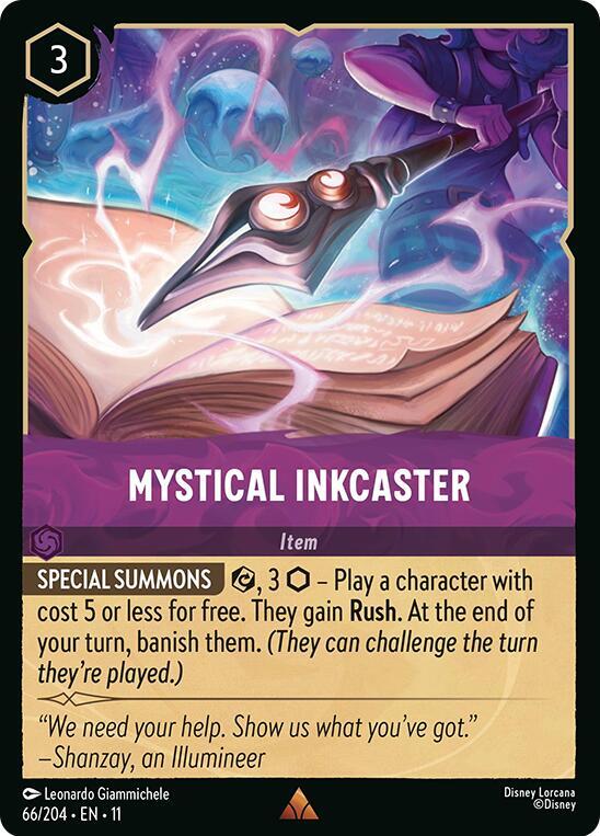 Mystical Inkcaster 66/204 card from Winterspell