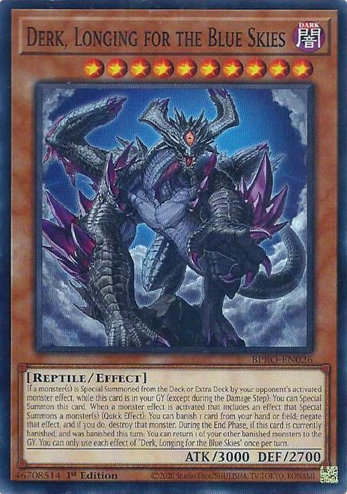 Derk, Longing for the Blue Skies BPRO-EN026 card from Burst Protocol