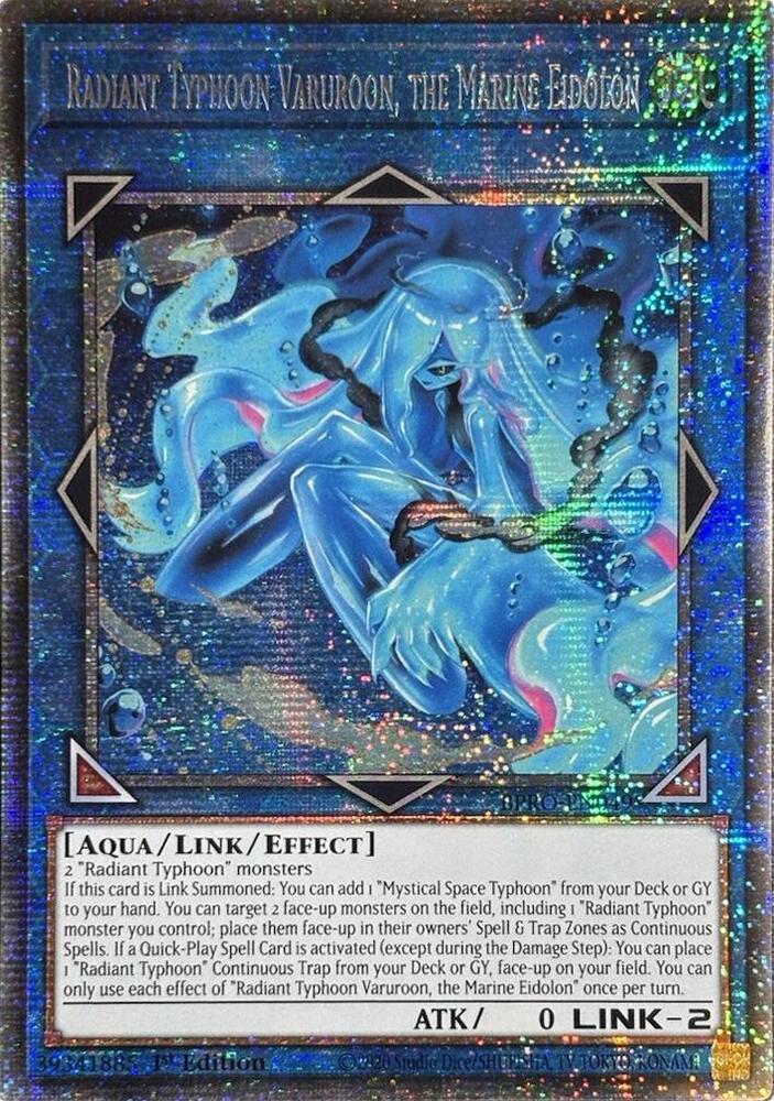 Radiant Typhoon Varuroon, the Marine Eidolon (Starlight Rare) BPRO-EN049 card from Burst Protocol