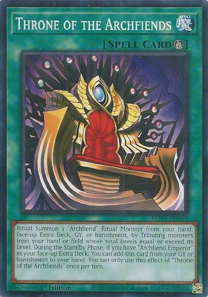 Throne of the Archfiends BPRO-EN059 card from Burst Protocol