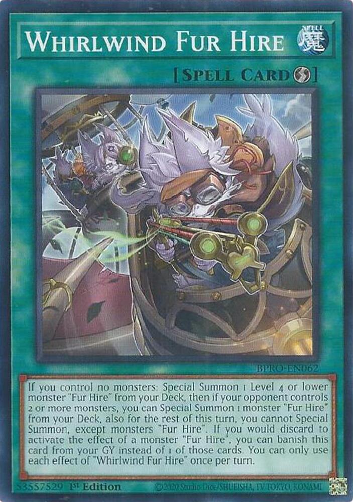 Whirlwind Fur Hire BPRO-EN062 card from Burst Protocol