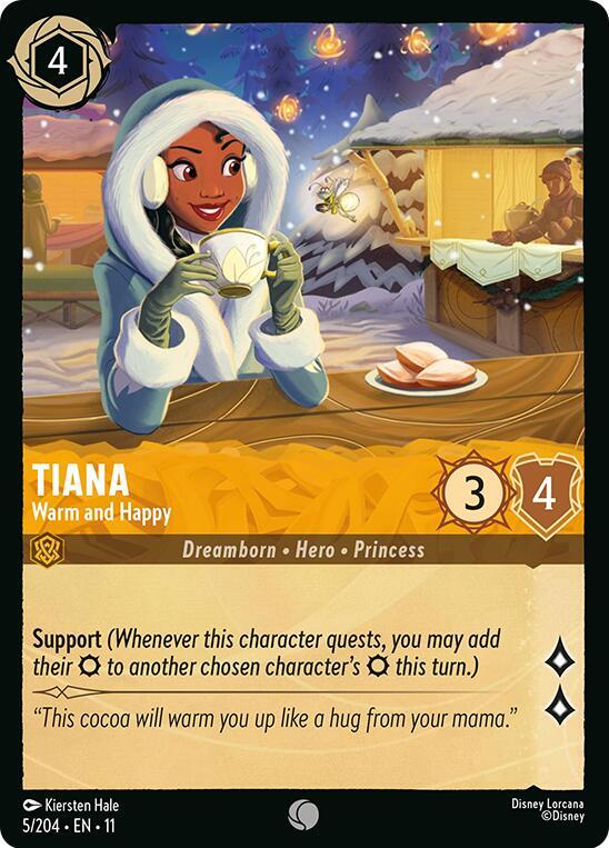 Tiana - Warm and Happy 5/204 card from Winterspell