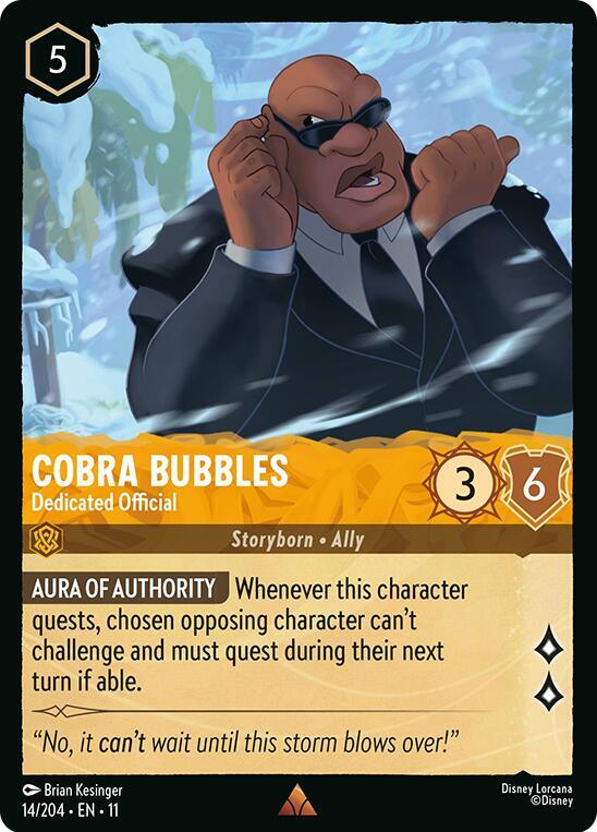 Cobra Bubbles - Dedicated Official 14/204 card from Winterspell