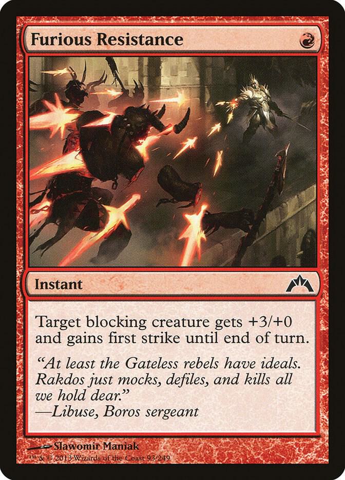 Furious Resistance 93 card from Gatecrash