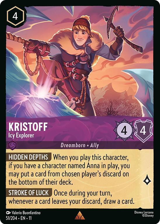 Kristoff - Icy Explorer 51/204 card from Winterspell