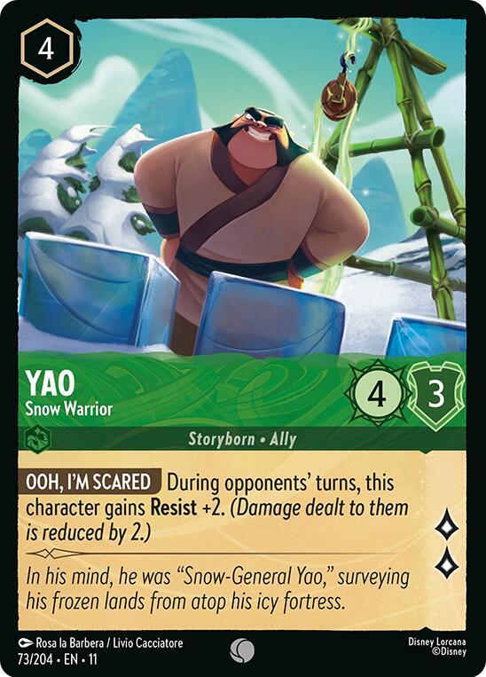 Yao - Snow Warrior 73/204 card from Winterspell
