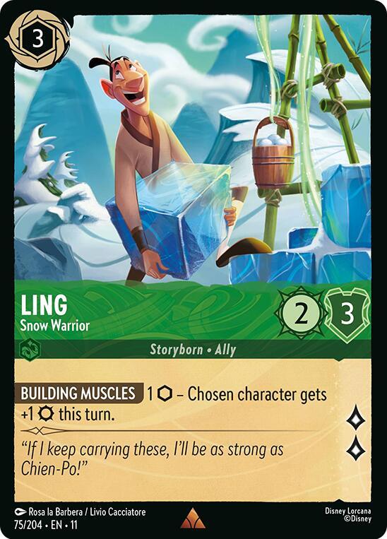 Ling - Snow Warrior 75/204 card from Winterspell