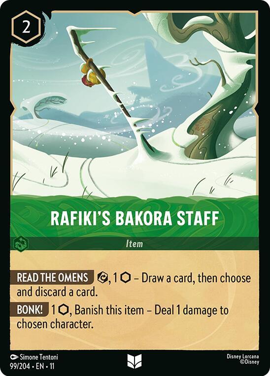 Rafiki's Bakora Staff 99/204 card from Winterspell
