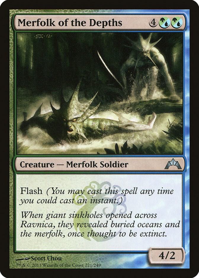Merfolk of the Depths 221 card from Gatecrash