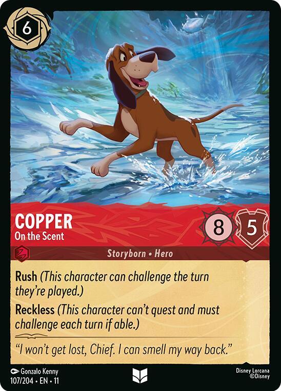 Copper - On the Scent 107/204 card from Winterspell