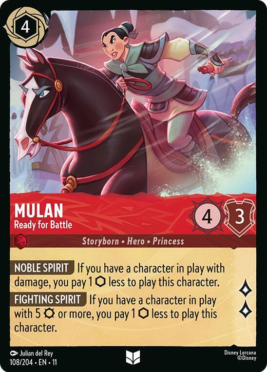 Mulan - Ready for Battle 108/204 card from Winterspell