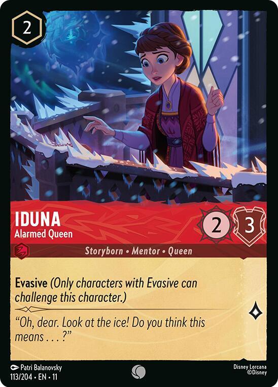 Iduna - Alarmed Queen 113/204 card from Winterspell