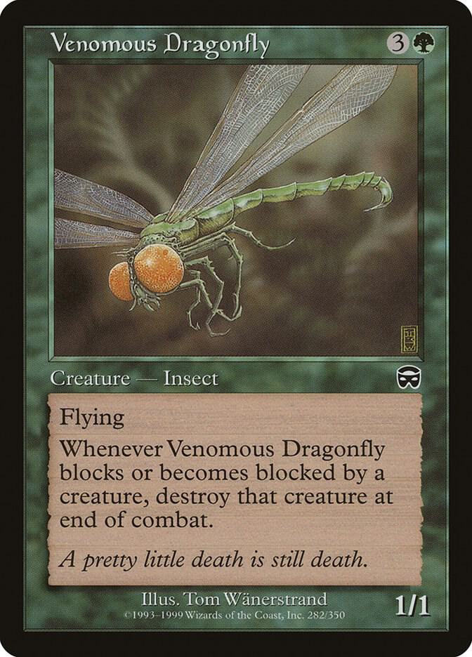 Venomous Dragonfly 282 card from Mercadian Masques