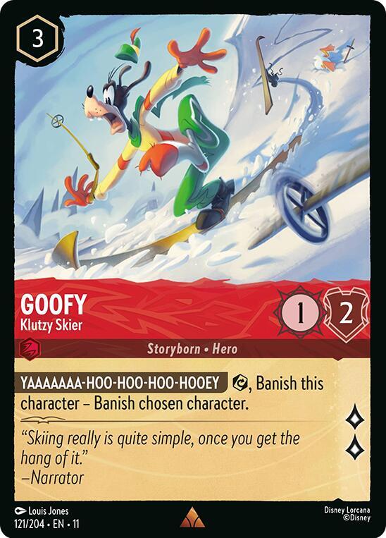 Goofy - Klutzy Skier 121/204 card from Winterspell