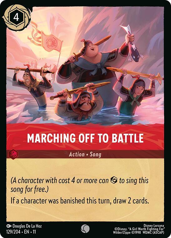 Marching Off to Battle 129/204 card from Winterspell