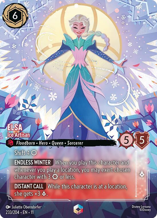 Elsa - Ice Artisan (Enchanted) 233/204 card from Winterspell