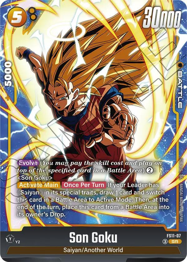 Son Goku FS11-07 card from Starter Deck EX: The Phase of Evolution