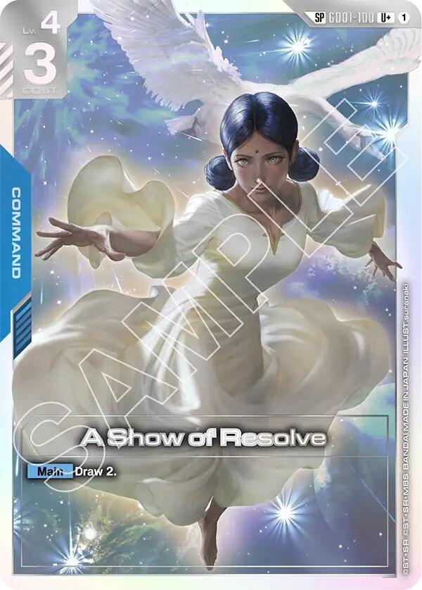 A Show of Resolve (SP) (U+) GD01-100 card from Steel Requiem