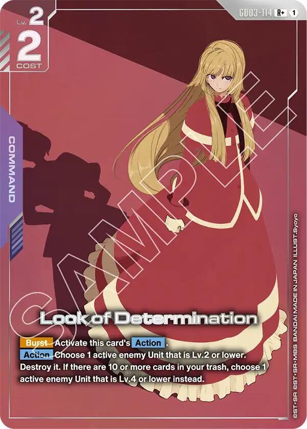 Look of Determination (R+) GD03-114 card from Steel Requiem