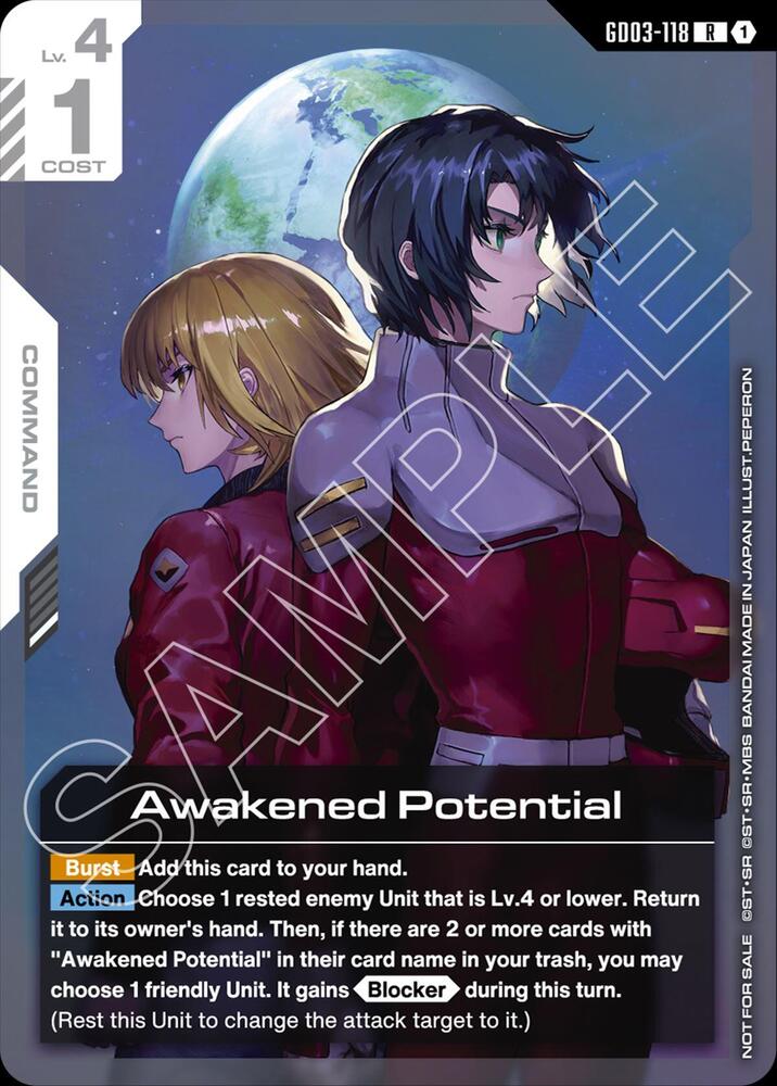 Awakened Potential (Newtype Challenge 2026 Mission 1) GD03-118 card from Gundam Promotional Cards