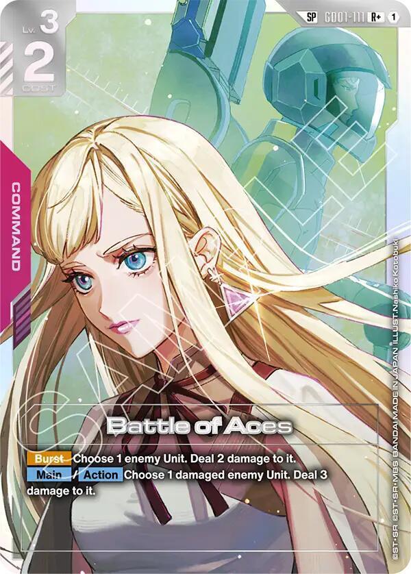 Battle of Aces (SP) (R+) GD01-111 card from Steel Requiem