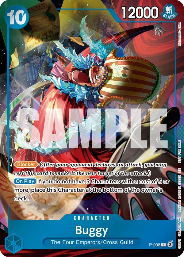 Buggy (Event Pack Vol. 8) P-098 card from One Piece Promotion Cards