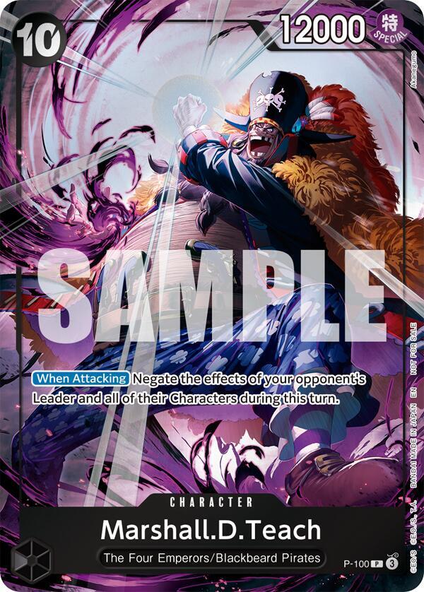 Marshall.D.Teach (Event Pack Vol. 8) P-100 card from One Piece Promotion Cards