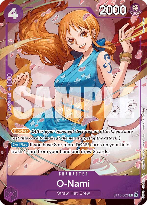 O-Nami ST18-002 card from Extra Booster: One Piece Heroines Edition