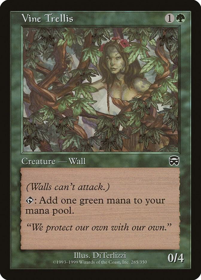 Vine Trellis 285 card from Mercadian Masques