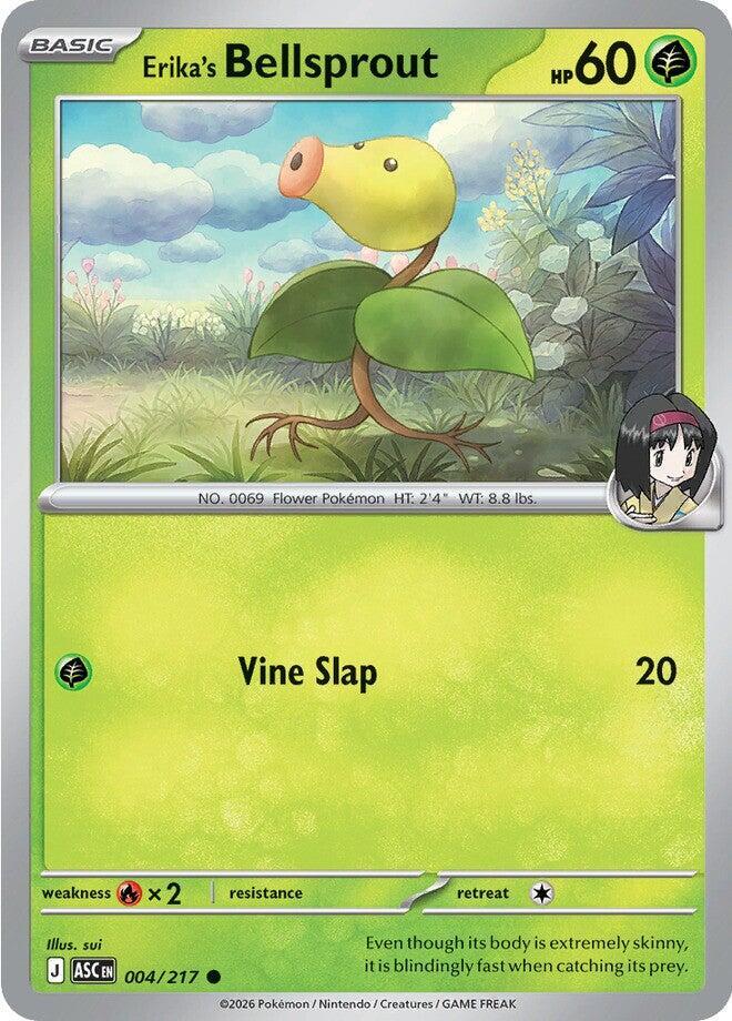 Erika's Bellsprout 004/217 card from ME: Ascended Heroes