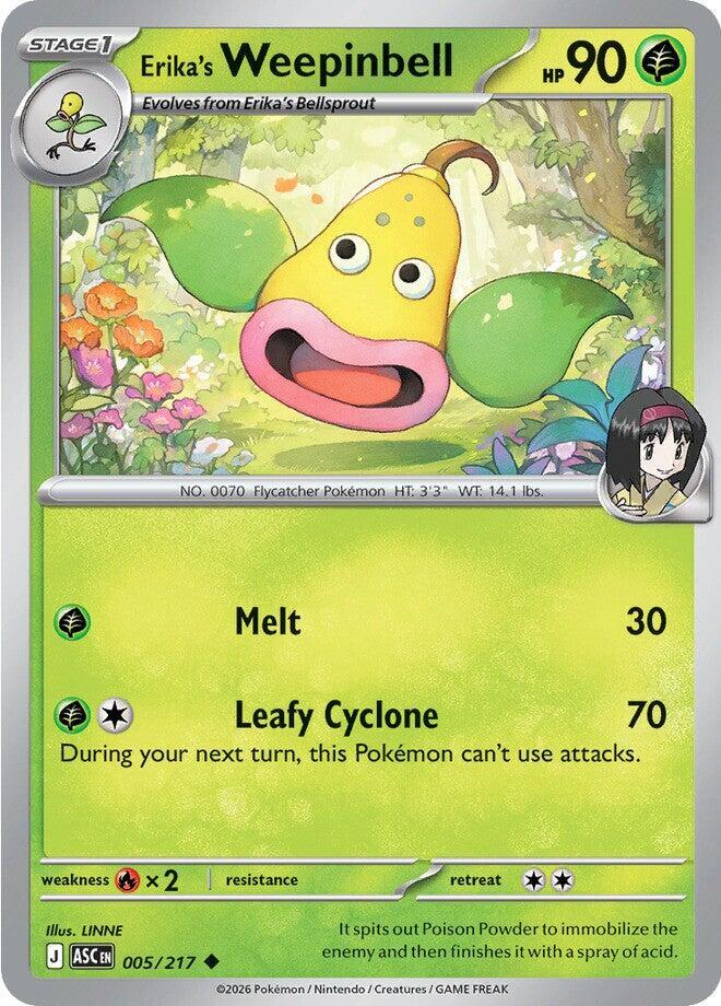 Erika's Weepinbell 005/217 card from ME: Ascended Heroes