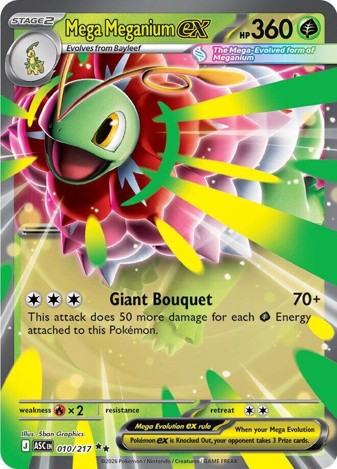 Mega Meganium ex 010/217 card from ME: Ascended Heroes