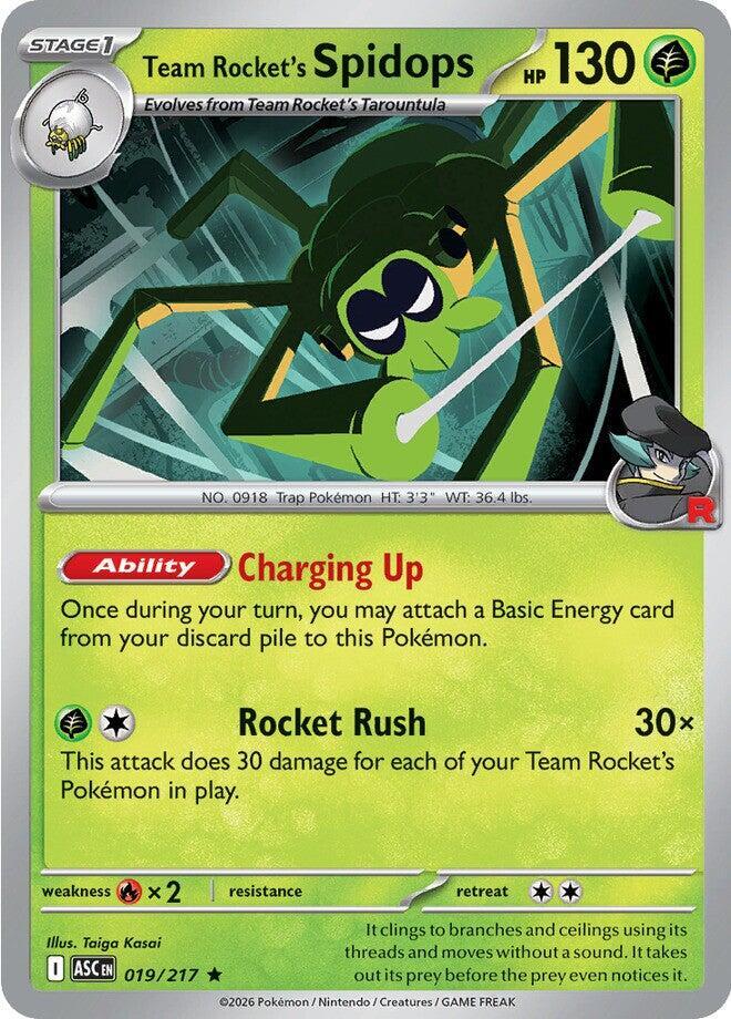 Team Rocket's Spidops 019/217 card from ME: Ascended Heroes