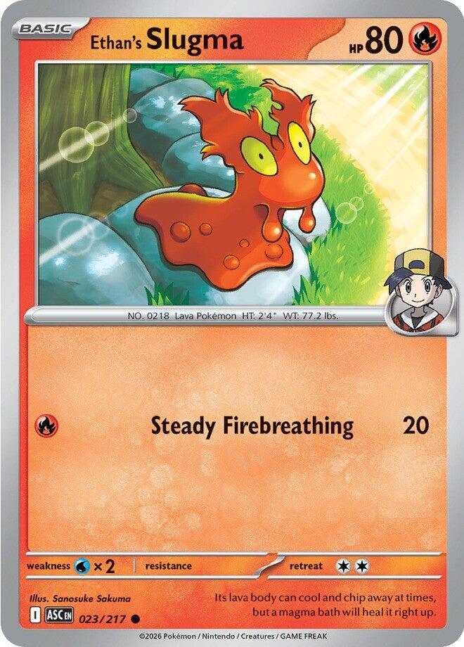 Ethan's Slugma 023/217 card from ME: Ascended Heroes