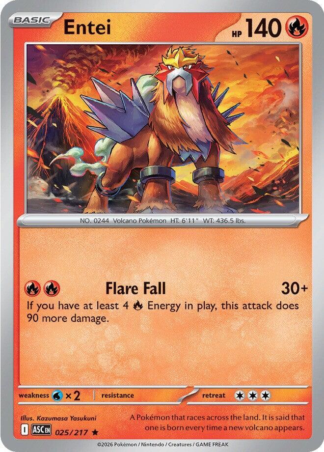 Entei 025/217 card from ME: Ascended Heroes