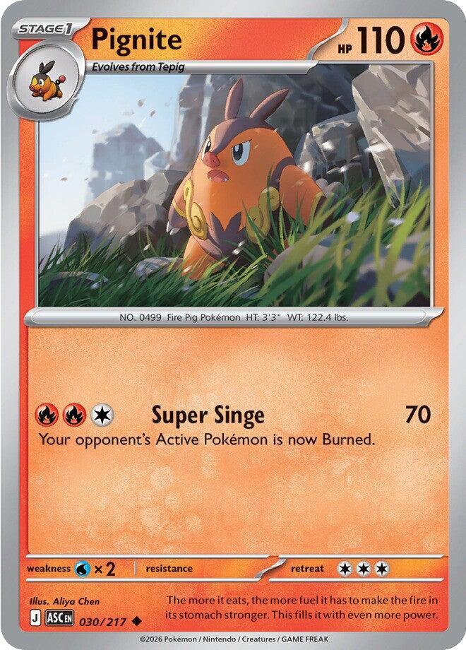 Pignite 030/217 card from ME: Ascended Heroes
