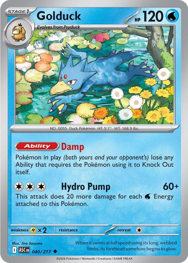 Golduck 040/217 card from ME: Ascended Heroes