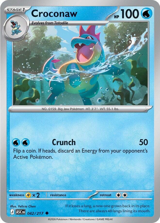 Croconaw 042/217 card from ME: Ascended Heroes