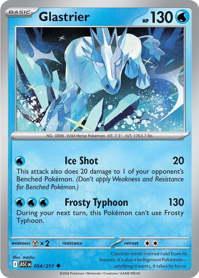 Glastrier 054/217 card from ME: Ascended Heroes