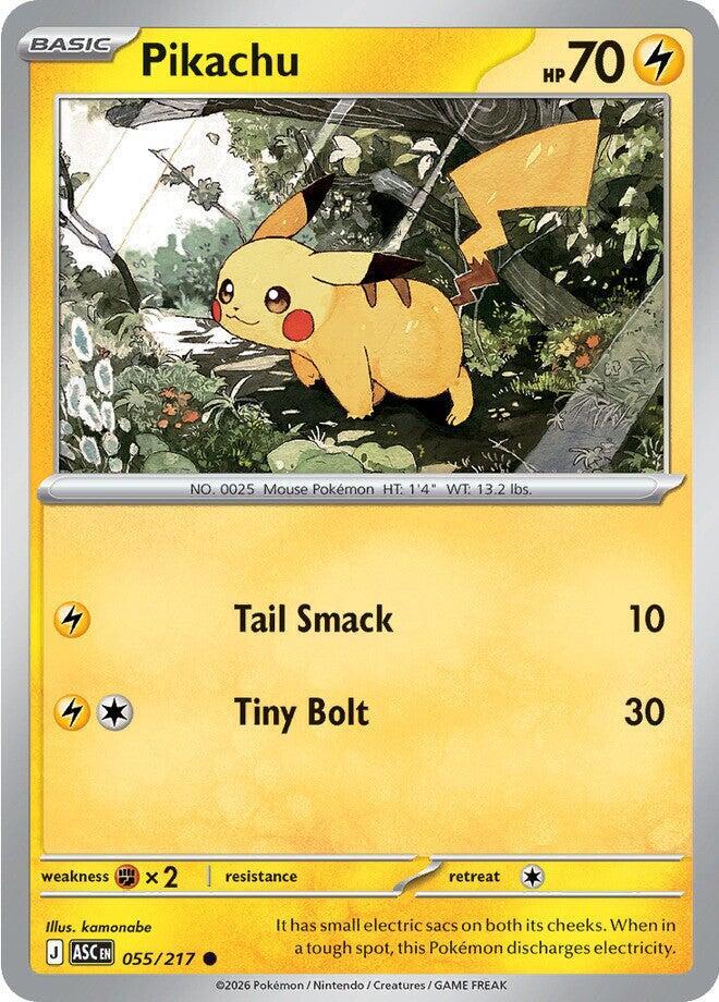 Pikachu 055/217 card from ME: Ascended Heroes