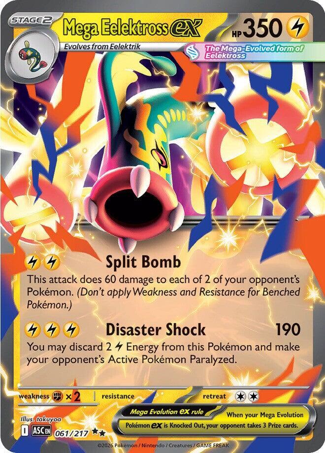 Mega Eelektross ex 061/217 card from ME: Ascended Heroes