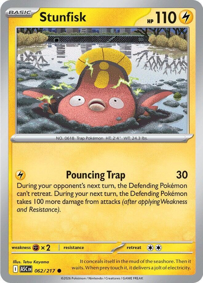Stunfisk 062/217 card from ME: Ascended Heroes