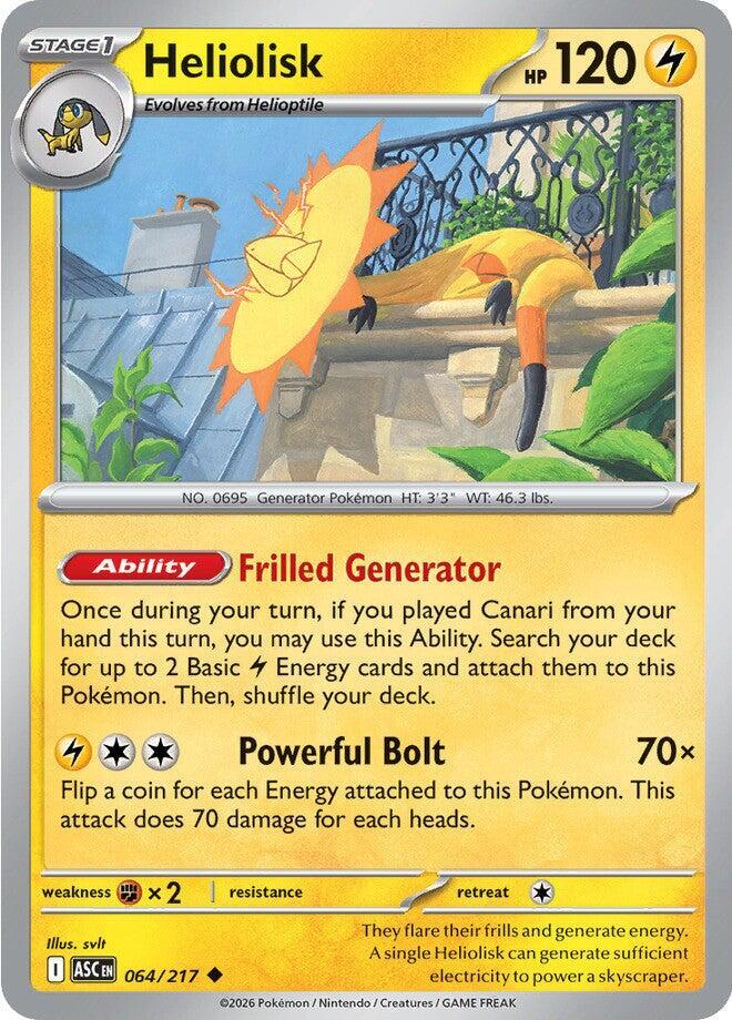 Heliolisk 064/217 card from ME: Ascended Heroes